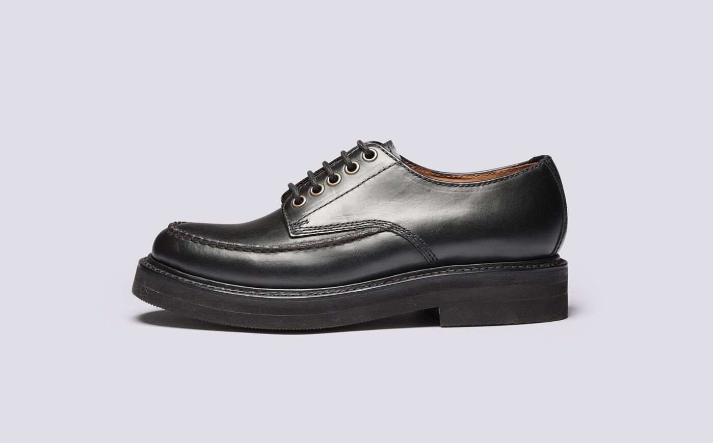 Grenson black leather derby shoes in Size 10G. Lightly used, great condition. Camden | Mens Derby Shoes in Black Leather | Grenson main image 3