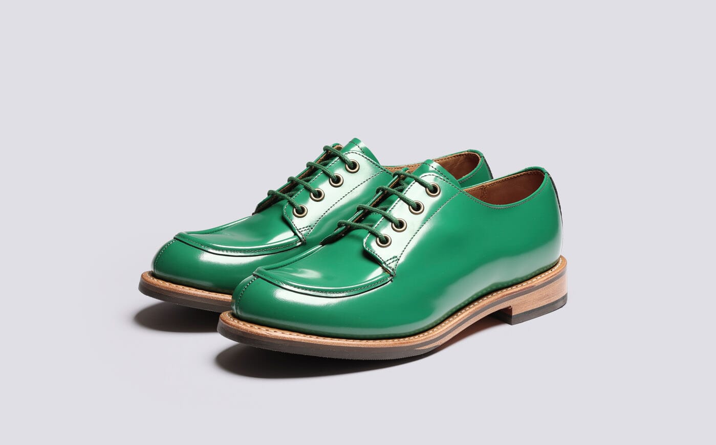 green emerald velvet dress Saint Livia Green Leather Moccasins