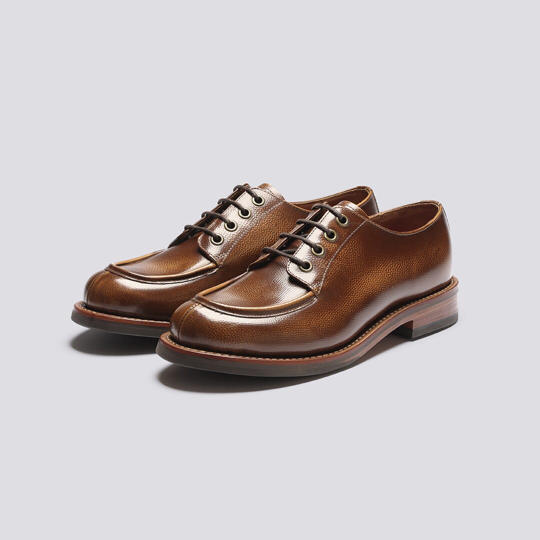 Caitlyn | Womens Derby Shoes in Tan Grain Leather | Grenson display picture 3