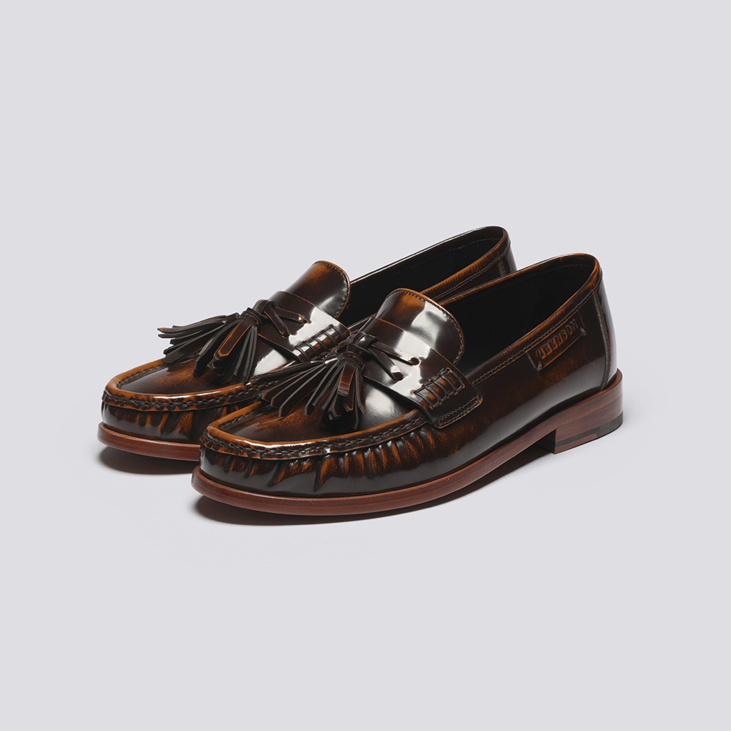 Mari | Womens Tassel Moccasin Loafers in Tan Leather | Grenson