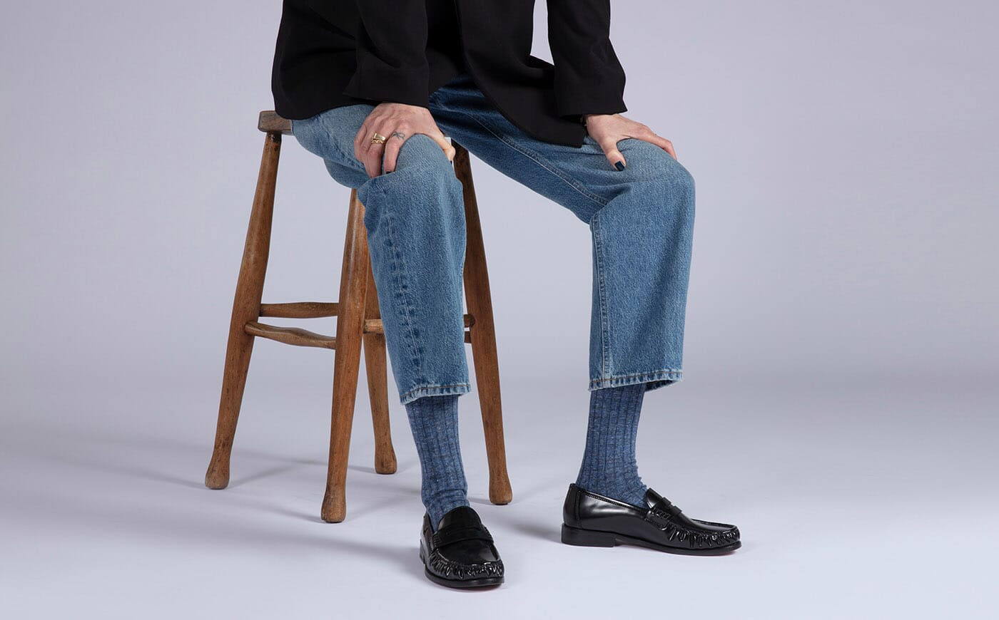 Susanna | Womens Moccasin Loafers in Black Hi Shine Leather | Grenson