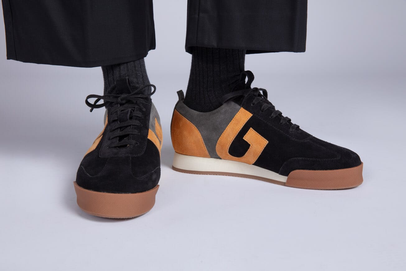 Sneaker 51 | Womens Trainers in Grey and Black Multi Suede | Grenson
