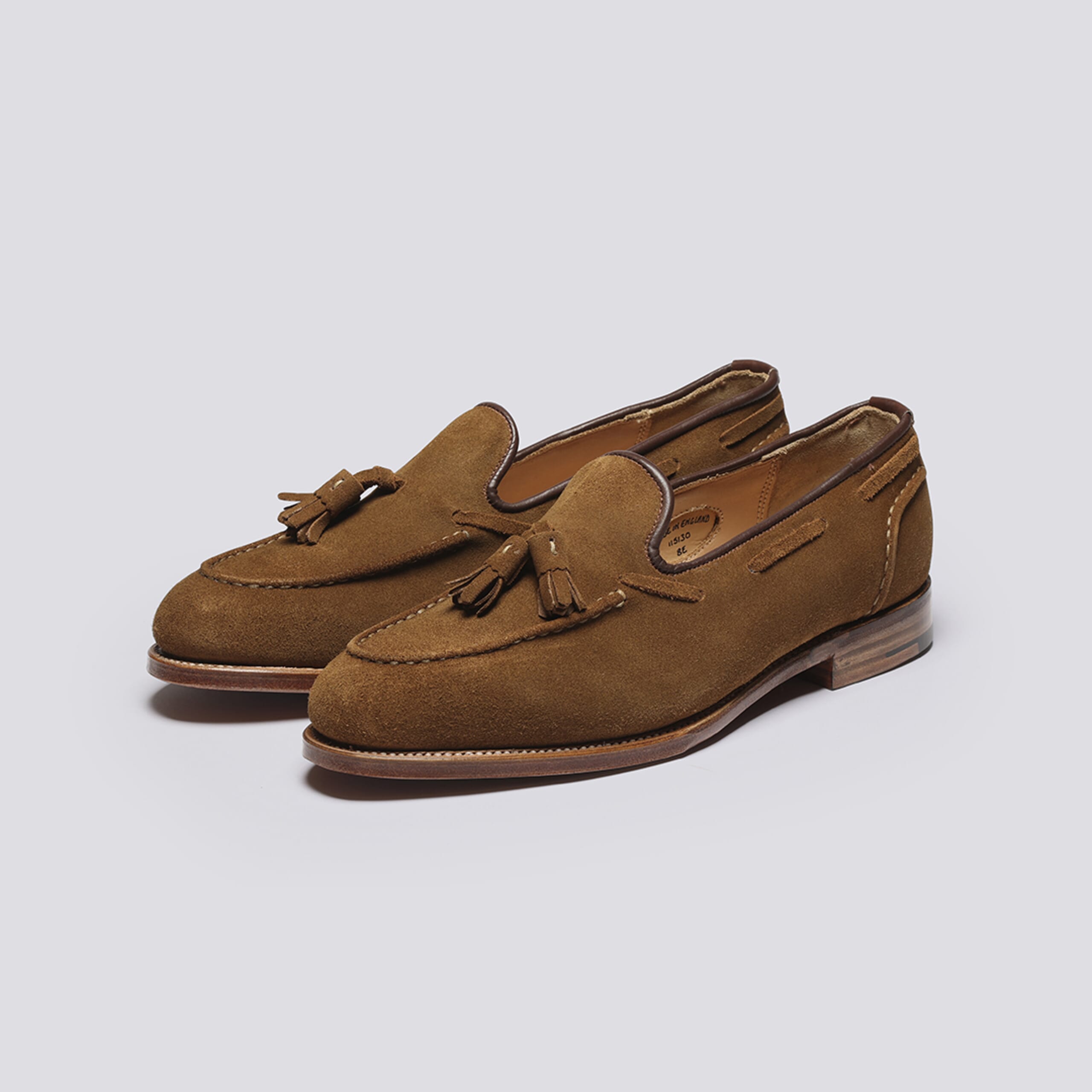 Suede Grenson‎ Marcel Brown Loafers Size 8E US with Tassels 115130_leadenhall_topsole_prin  main image 3