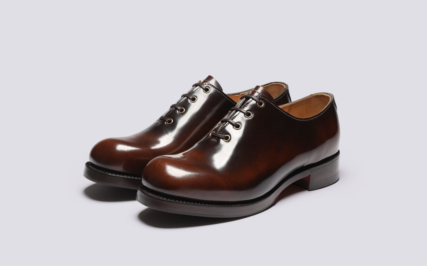 Fairfax | Womens Wholecut Oxford Shoes in Black Leather | Grenson