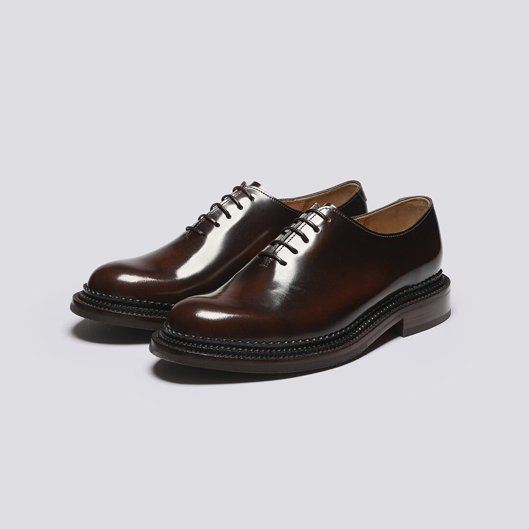 Michael | Mens Triple Welt Wholecut Shoes in Dark Brown | Grenson