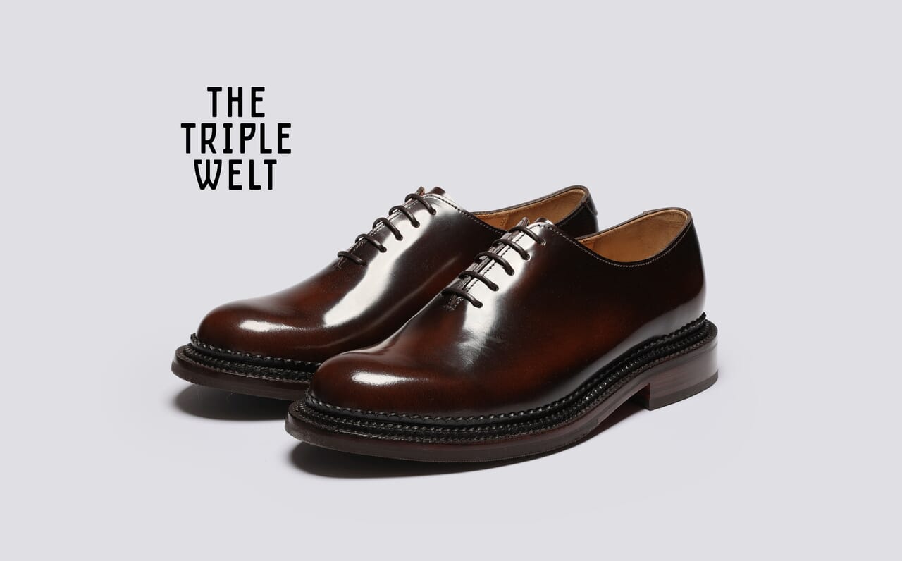 Michael | Mens Triple Welt Wholecut Shoes in Dark Brown | Grenson