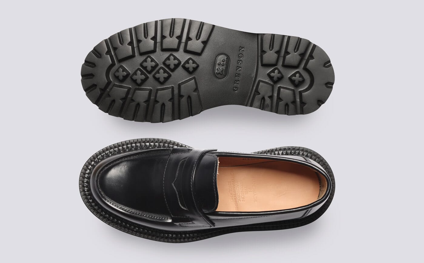 Epsom | Womens Loafers in Black with Triple Welt | Grenson