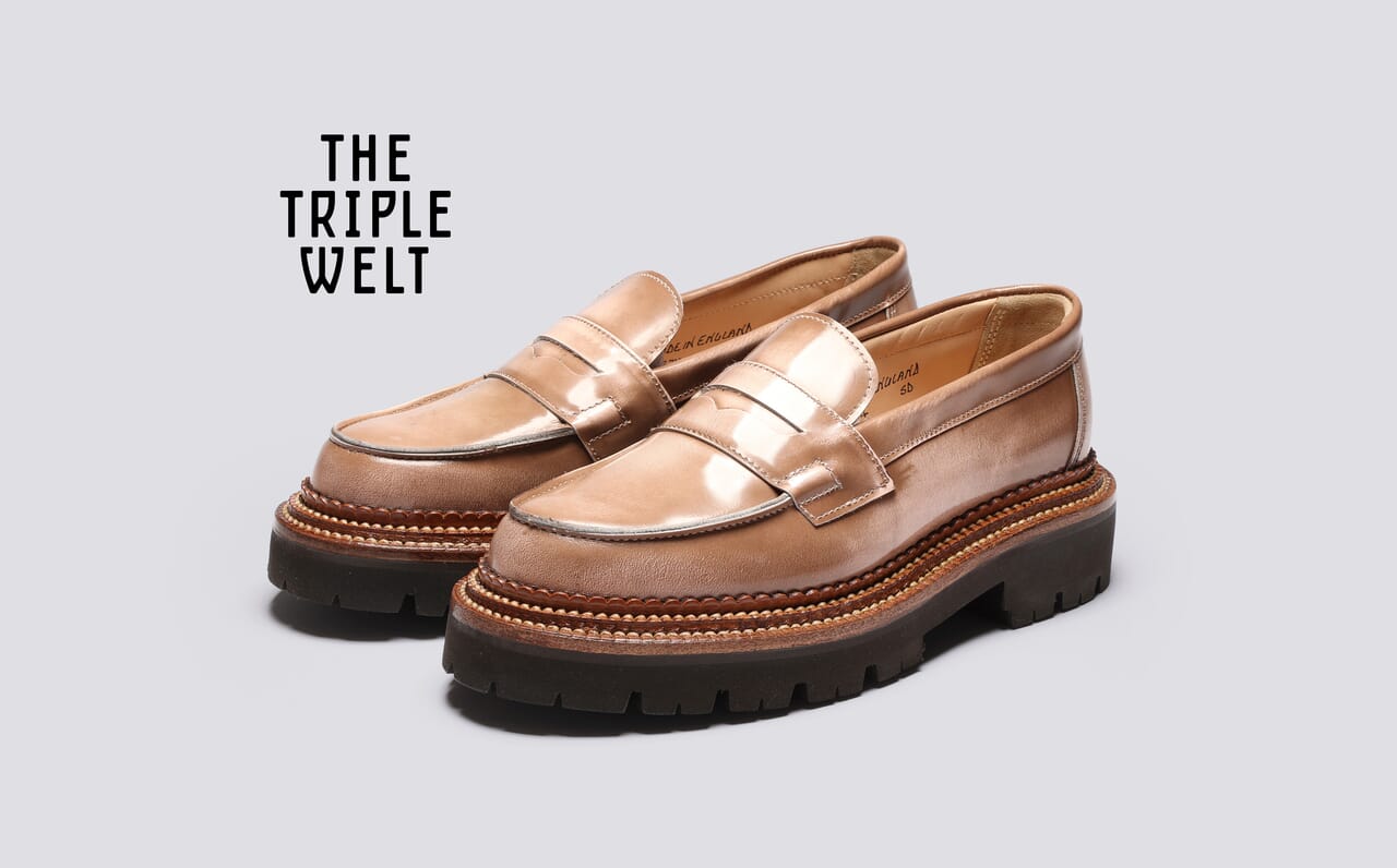 Epsom | Womens Loafers in Pink with Triple Welt | Grenson