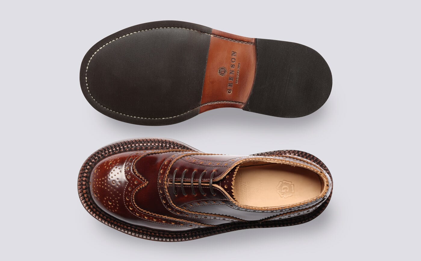 靴 GRENSON THE TRIPLE WELT Dominique | Womens Triple Welt Brogue in Brick | Grenson