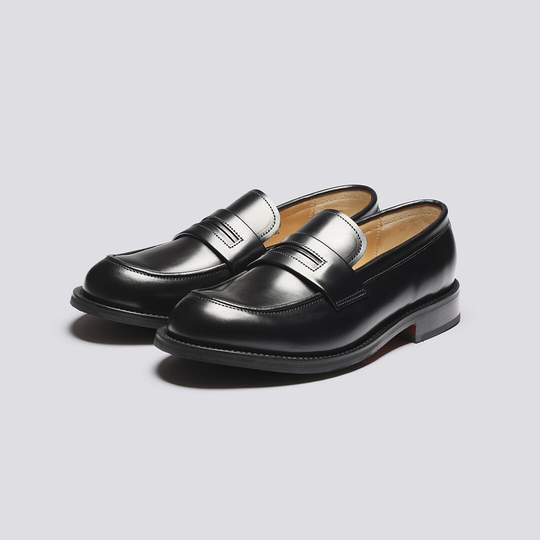 【美品】GRENSON × S/DOUBLE モカシンシューズ 27cm Grenson x YMC | Mens Leather Loafer in Black Calf Leather | Grenson