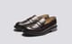 Grenson x YMC Men's Penny Loafer | Hand Made in England from Mocha Calf Leather | 3 Quarter View Grenson x YMC Men's Penny Loafer | Hand Made in England from Mocha Calf Leather | 3 Quarter View