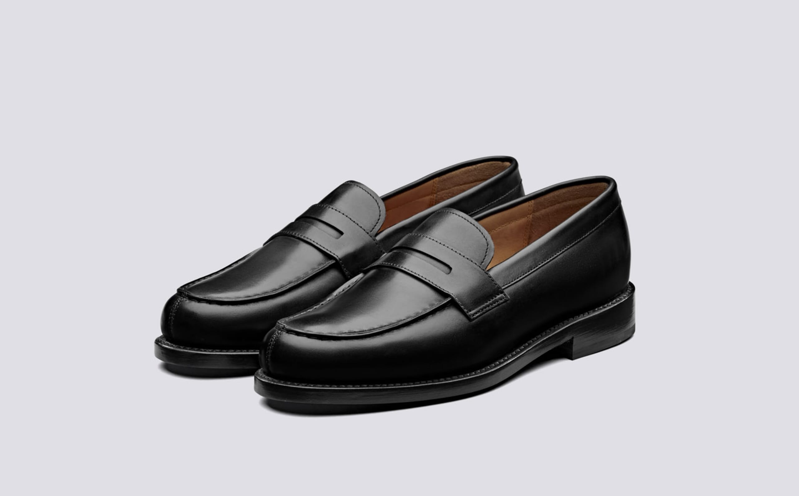 Grenson Peter Black Leather Penny Loafers Men’s UK 11 / US 12 Chunky Sole EUC Pre-Worn Peter | Mens Loafers in Black Leather | Grenson main image 3