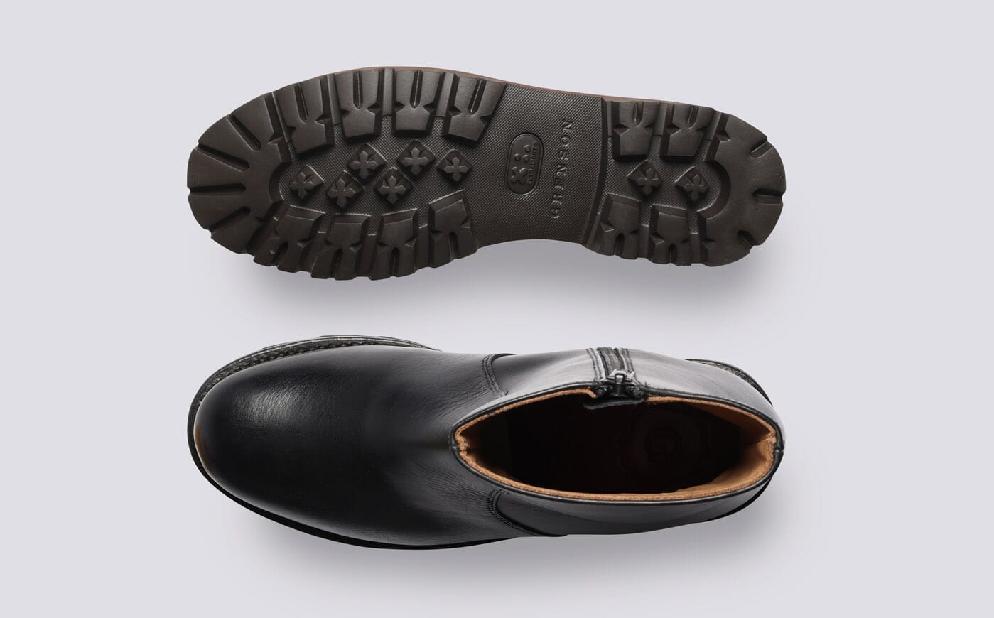 Nicky | Womens Zip Boots in Black Leather | Grenson