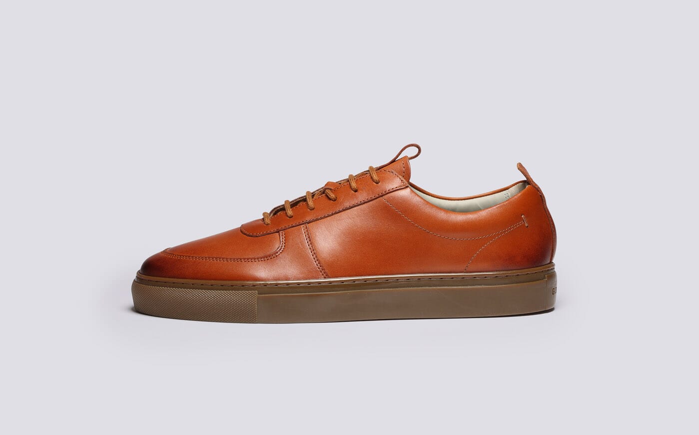 Grenson Tan Brown Leather Lace Up Trainers Men\'s Size US 10 Sneaker 1 | Mens Sneakers in Tan Nappa Leather | Grenson main image 3