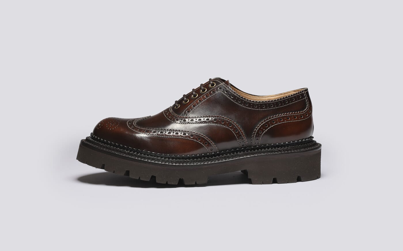 Dominic | Men's Handmade Brown Brogue. Goodyear Welted | Grenson