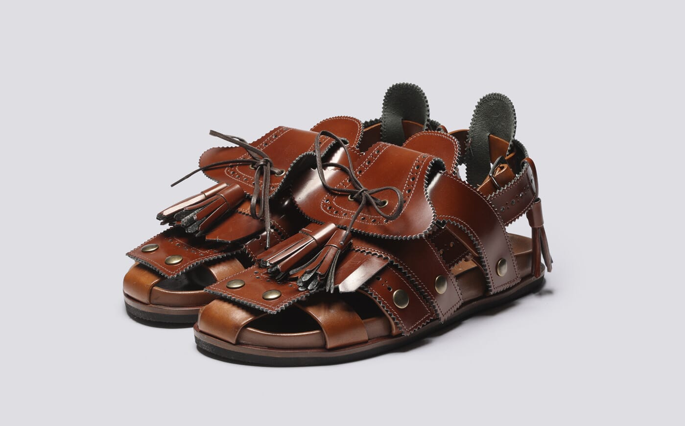 Craig Green + Grenson Q | Men's Tan Leather Sandal Collaboration