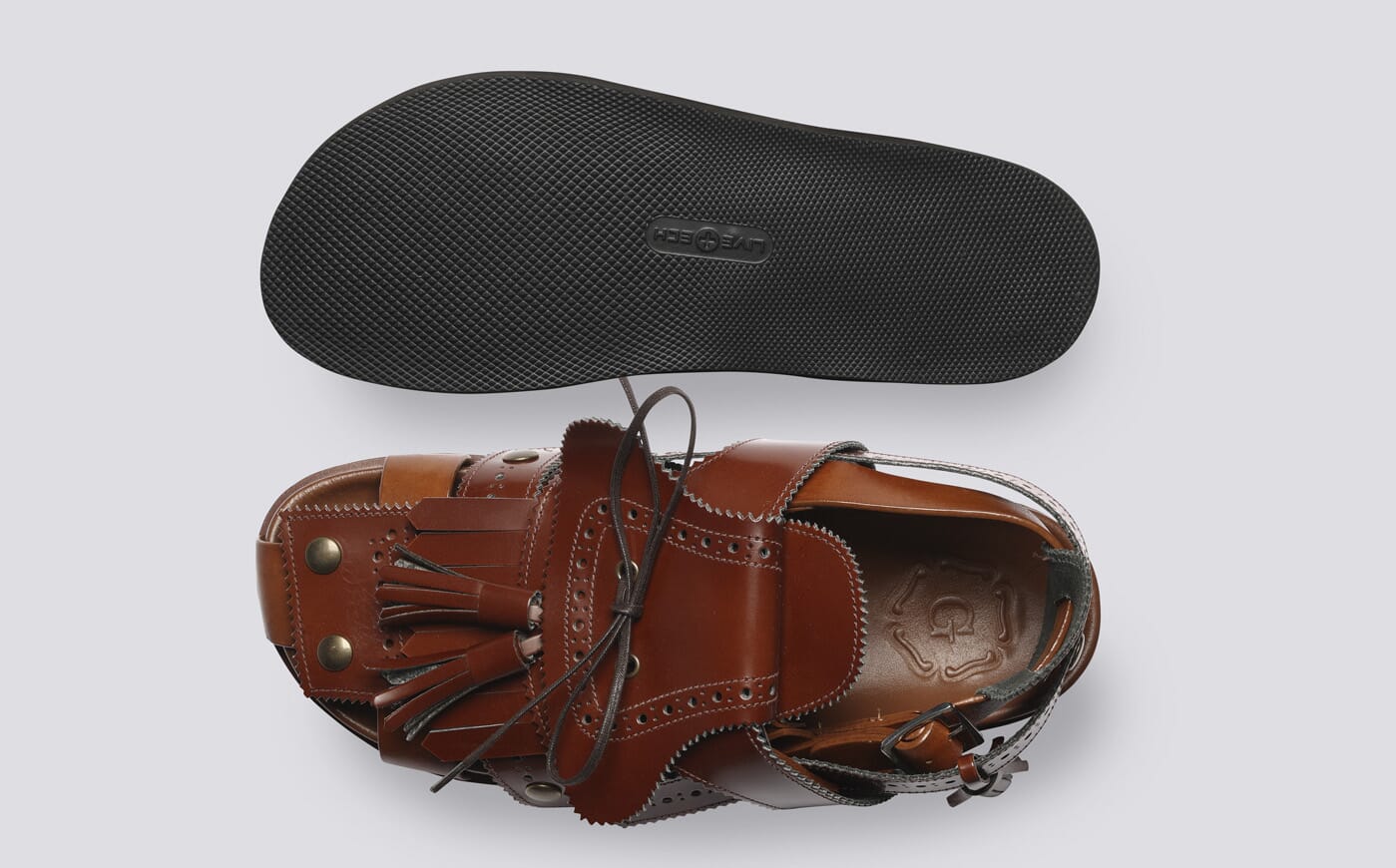 Craig Green + Grenson Q | Men's Tan Leather Sandal Collaboration