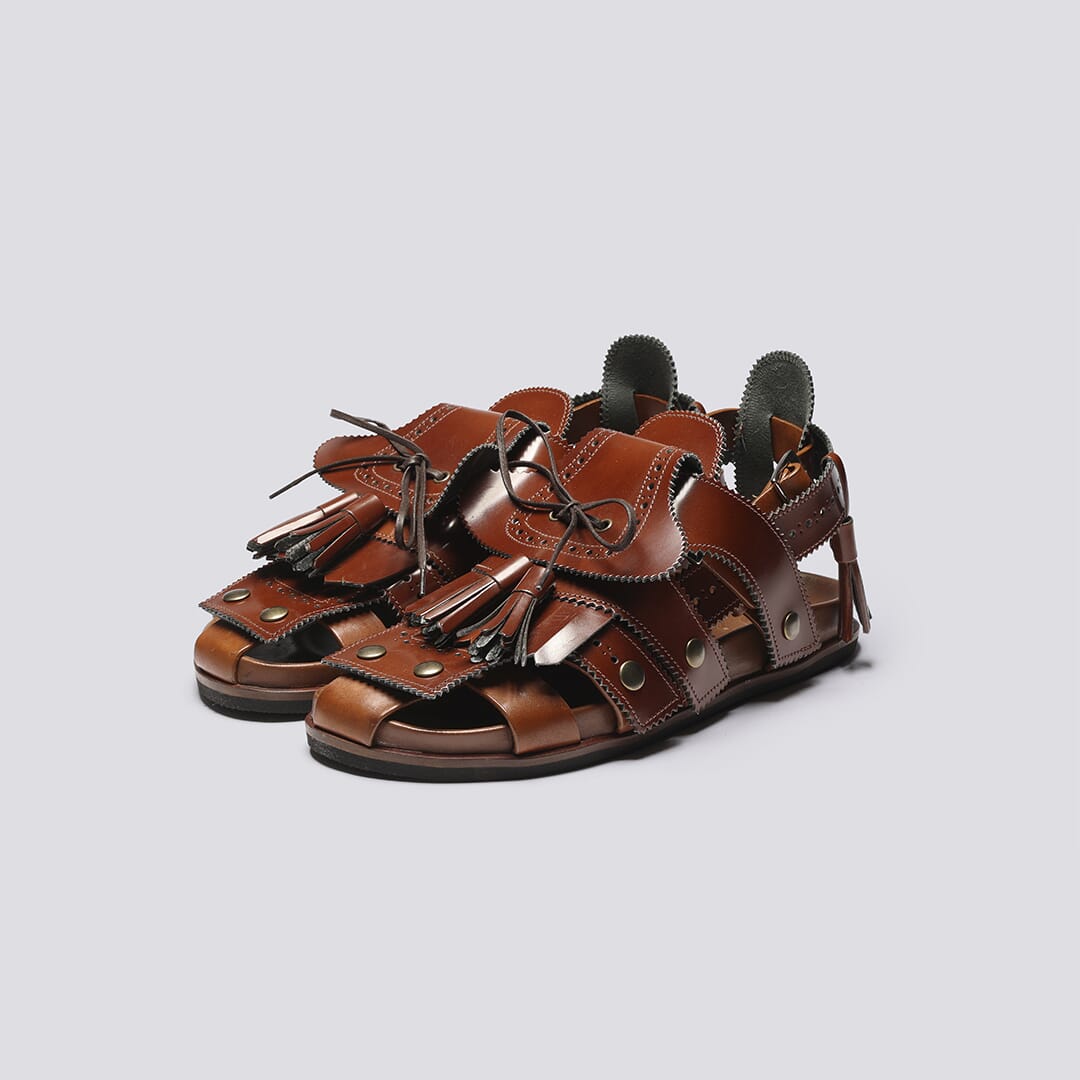 Craig Green + Grenson Q | Men's Tan Leather Sandal Collaboration