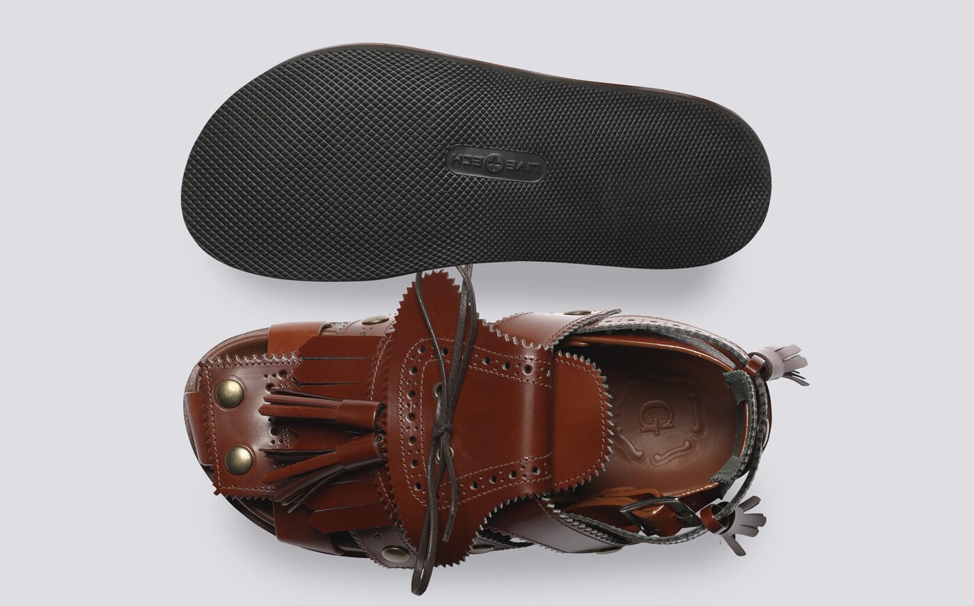 Craig Green + Grenson Q | Women's Tan Leather Sandal Collaboration