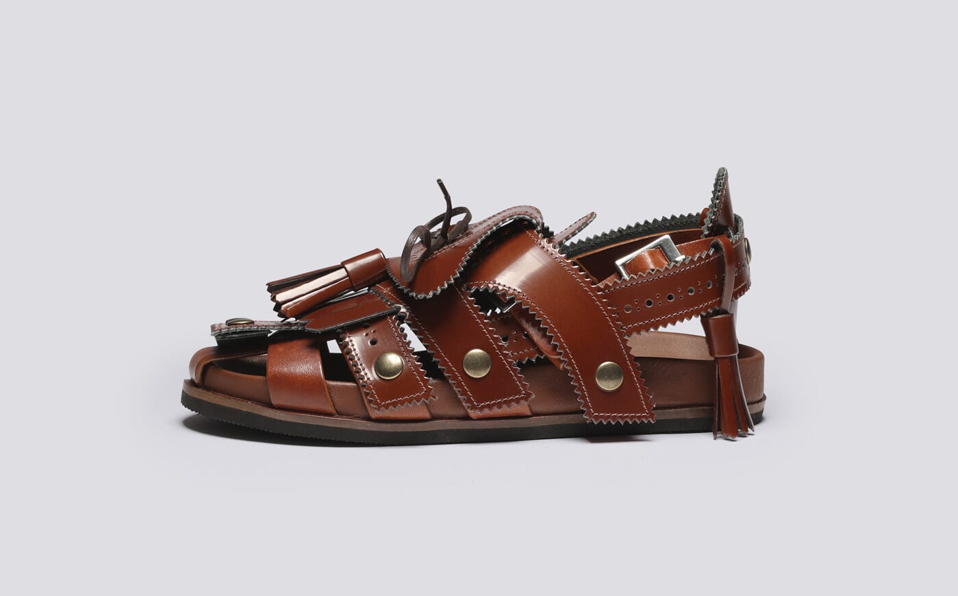 Craig Green + Grenson Q | Women's Tan Leather Sandal Collaboration