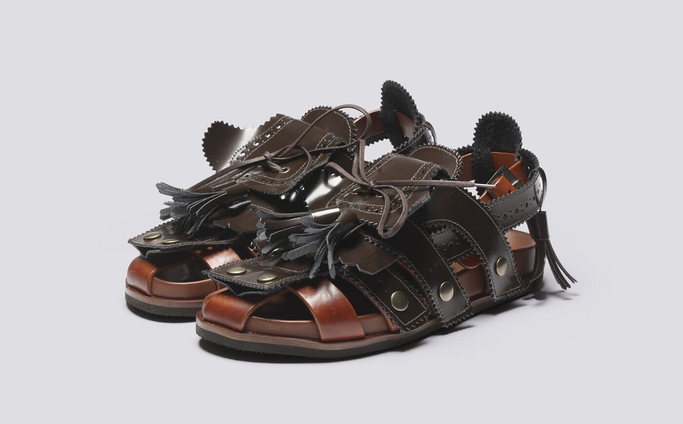 Craig Green + Grenson Q | Women's Brown Leather Sandal