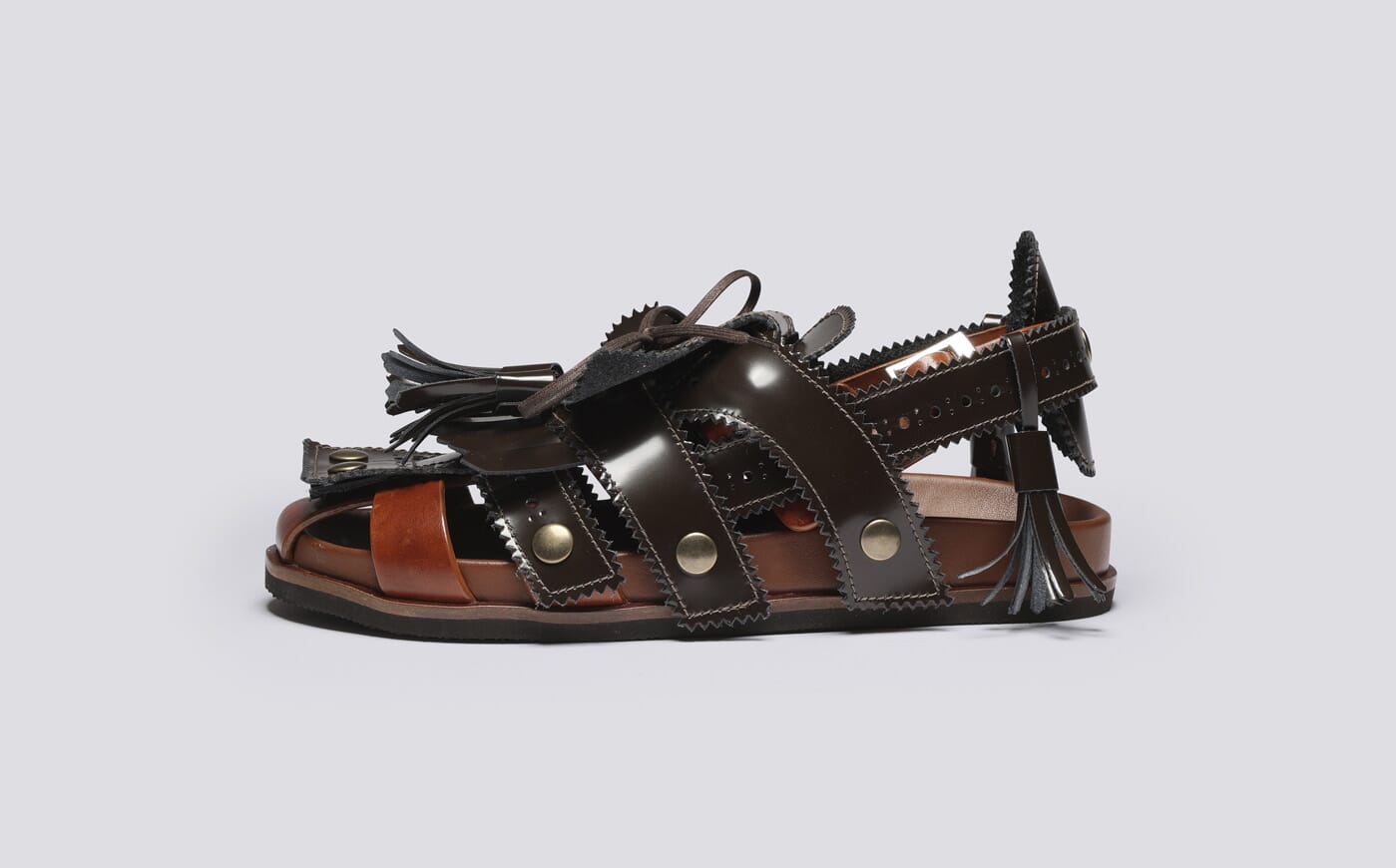 Craig Green + Grenson Q | Women's Brown Leather Sandal