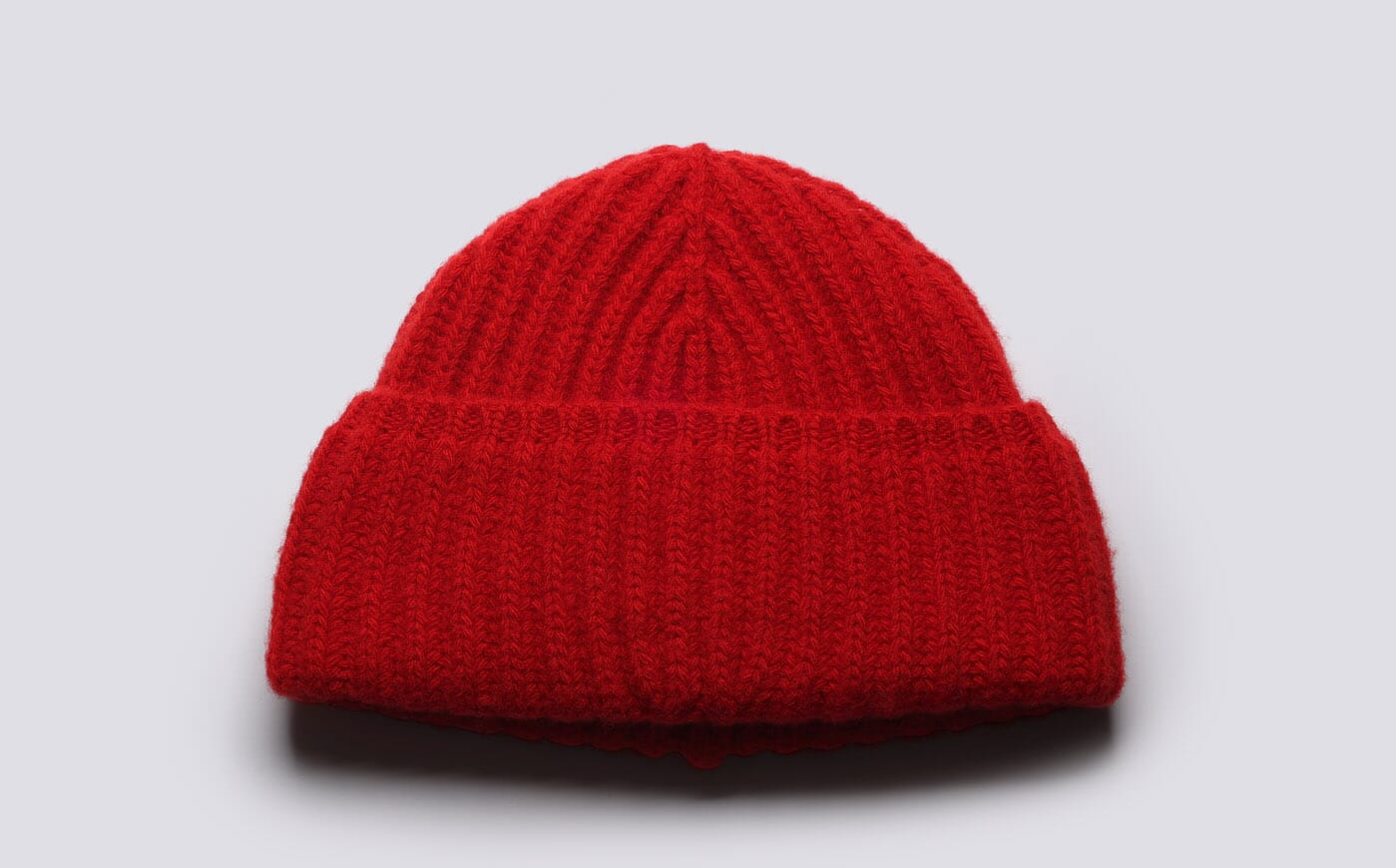 Ivy Ellis Beanie | The Cousteau | 100% Lambswool Hat in Red | Grenson