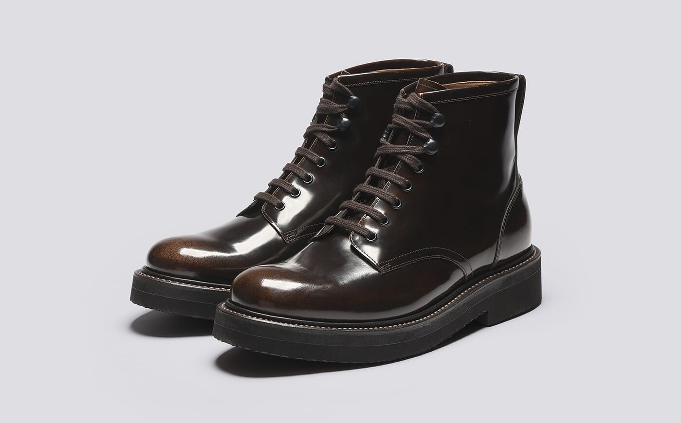 GRENSON／2428／７M／Style6160/296 Alan | Mens Boots in Black Gloss Leather | Grenson