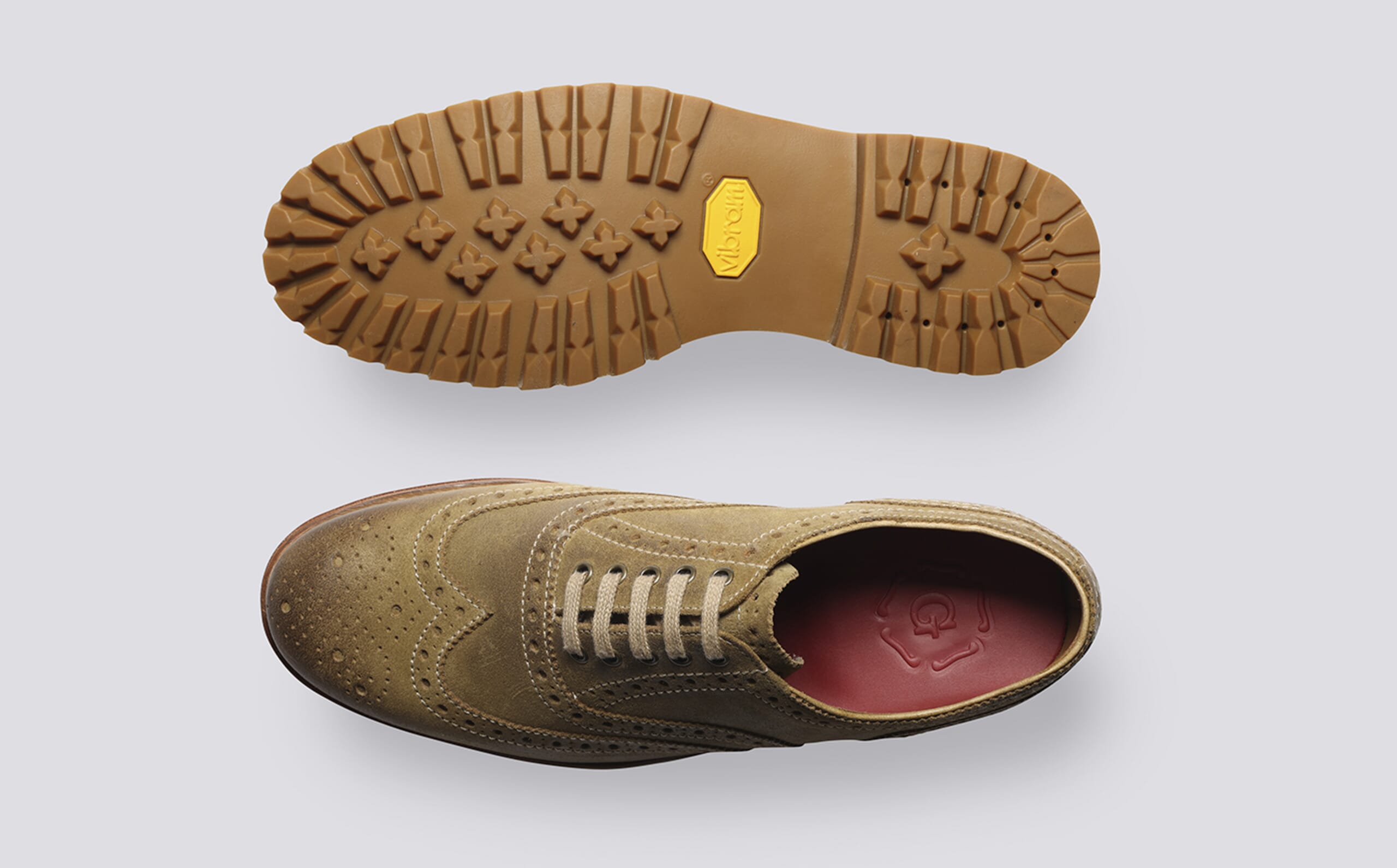 Grenson stanley size 10.5 england 11.5 USA Stanley | Mens Oxford Brogue in Tan Calf Leather with a  main image 3