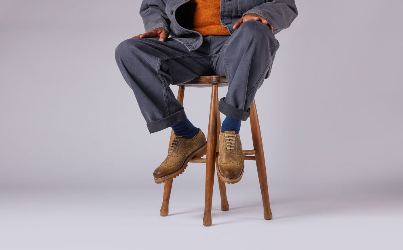 GRENSON グレンソン　STANLEY Stanley | Mens Brogues in Tan Suede | Grenson