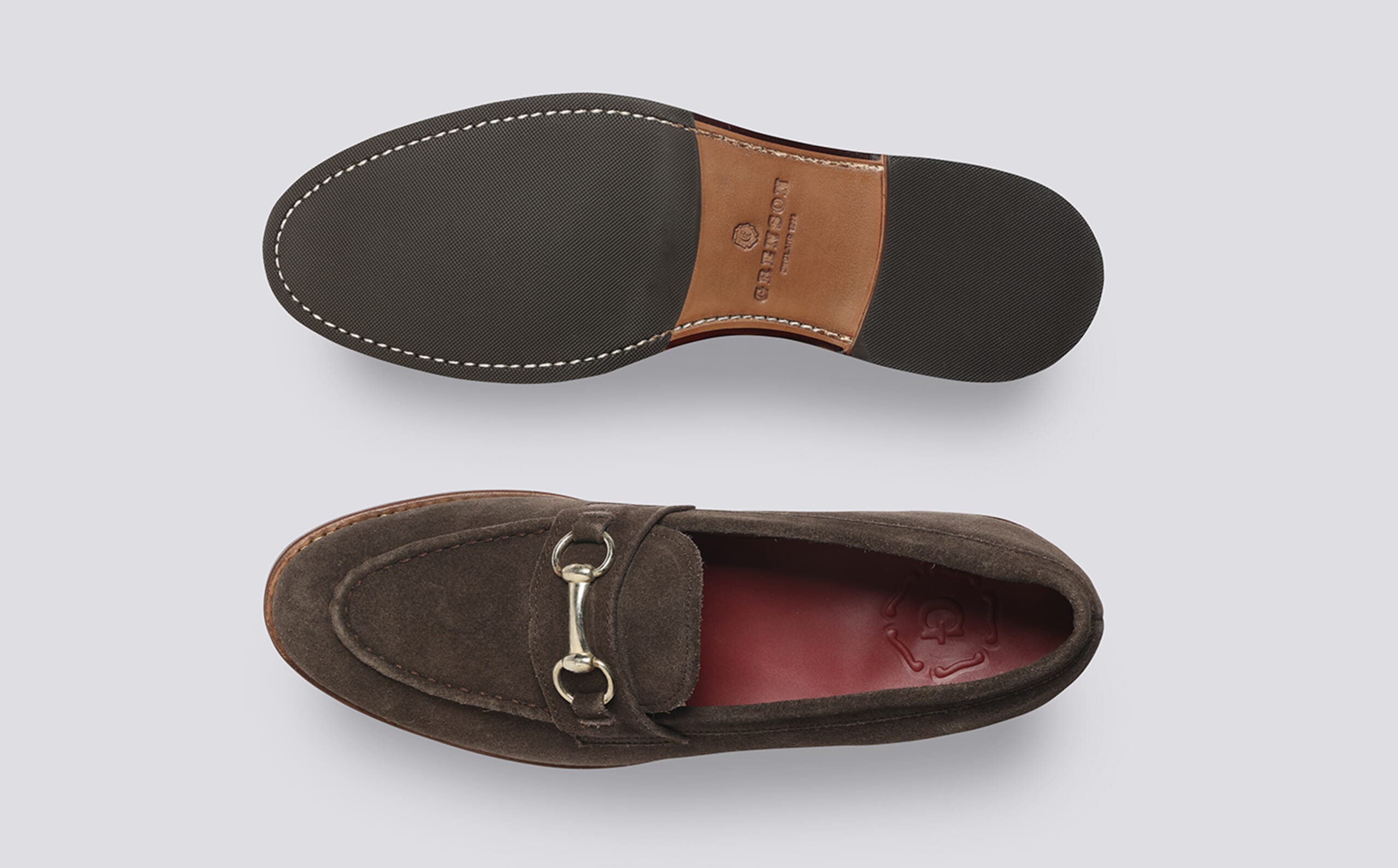 Franklin | Mens Loafers in Dark Brown Suede on Goodyear  display picture 1