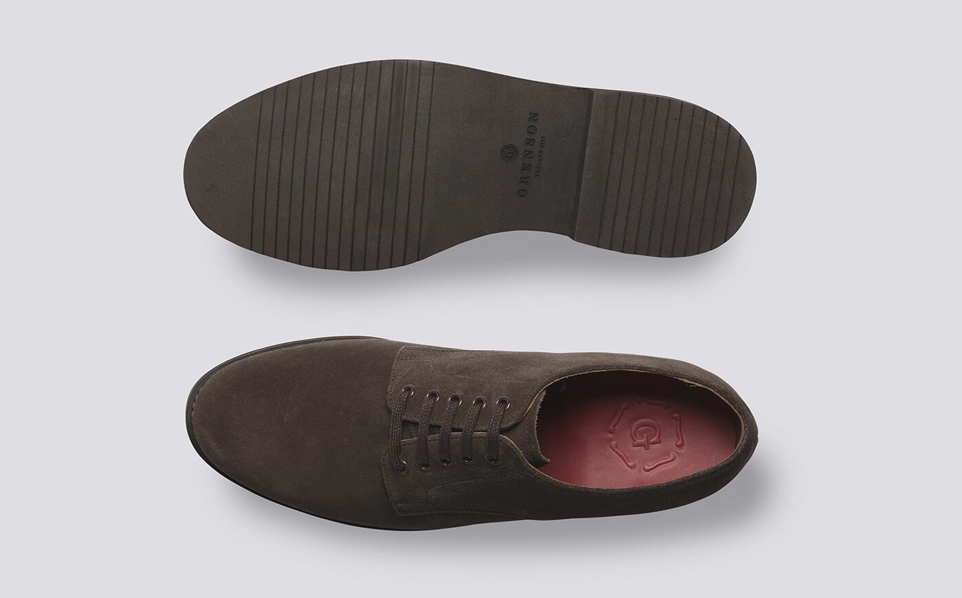 Curt | Goodyear Welted Derby Shoes for Men in Brown Suede  display picture 1