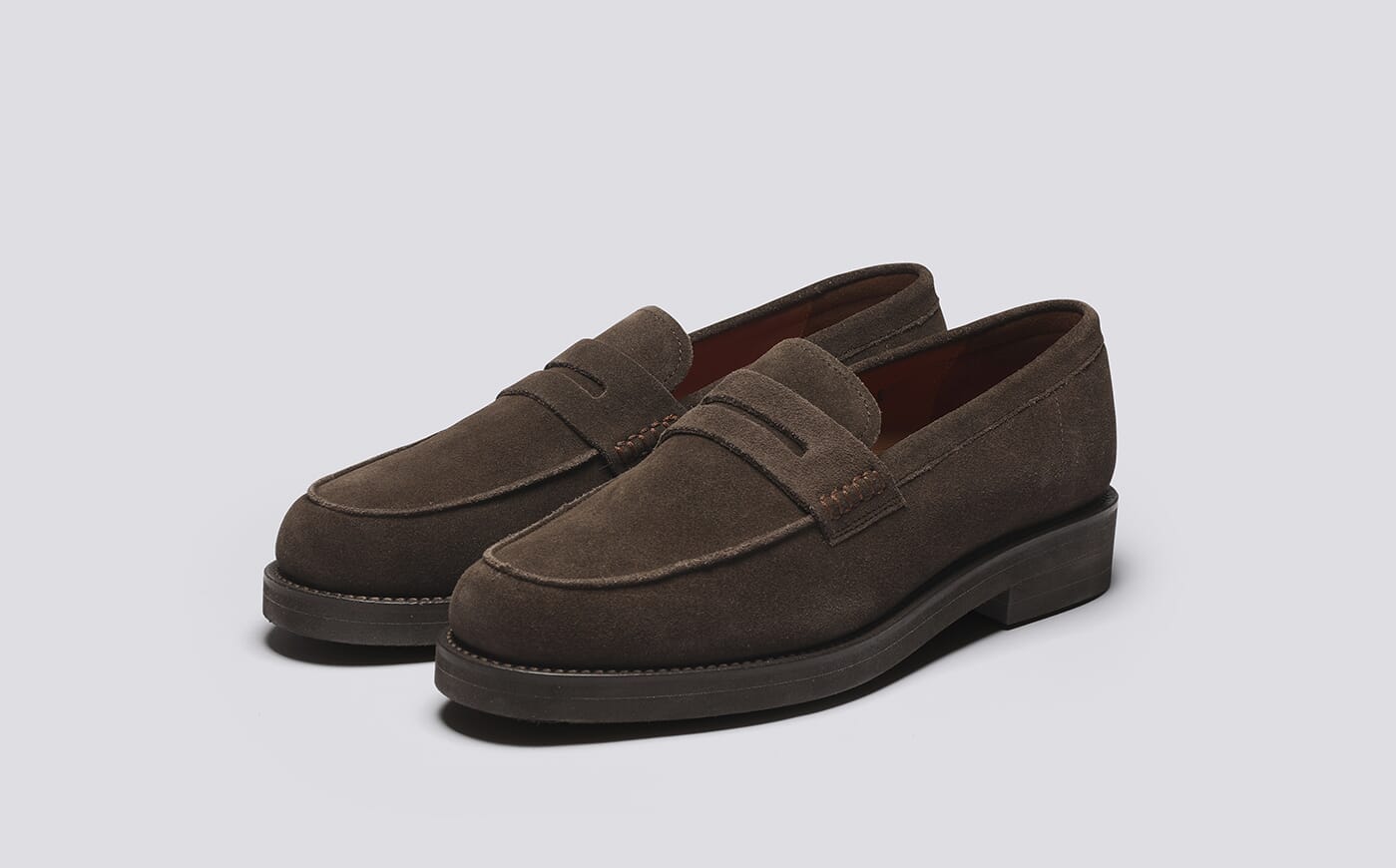 Jago | Loafers for Men in Navy Suede. Goodyear Welted Construction