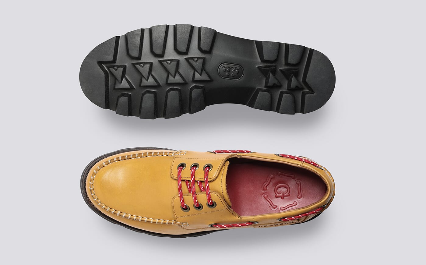 Myrtle | Womens Boat Shoe in Tan Leather | Grenson