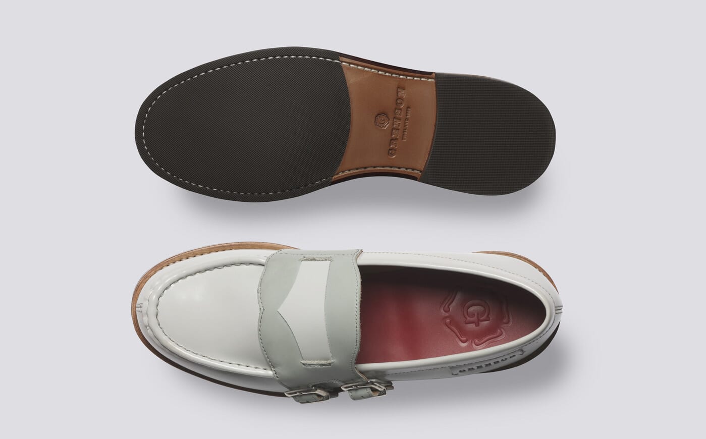 【美品】GRENSON × S/DOUBLE モカシンシューズ 27cm Samantha | Womens Leather Loafer on Leather Sole with Double