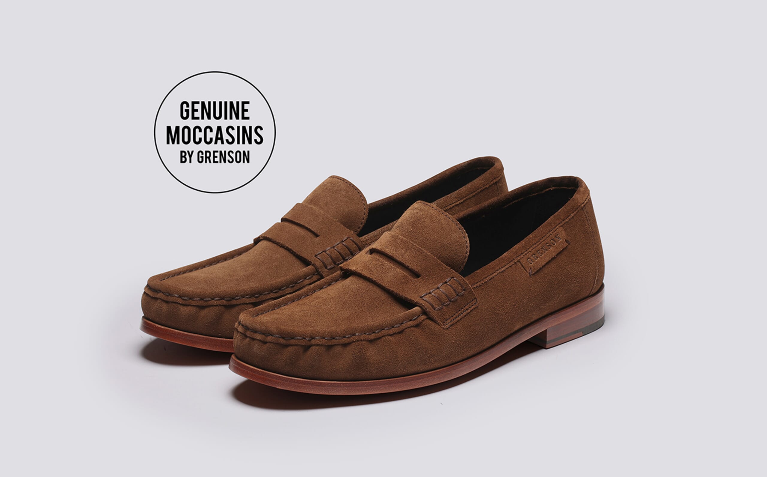 Men\'s Grenson Brown Suede Buckle Loafers The Jake in Snuff Suede with Matching Belt – George Lyon Shoes main image 3