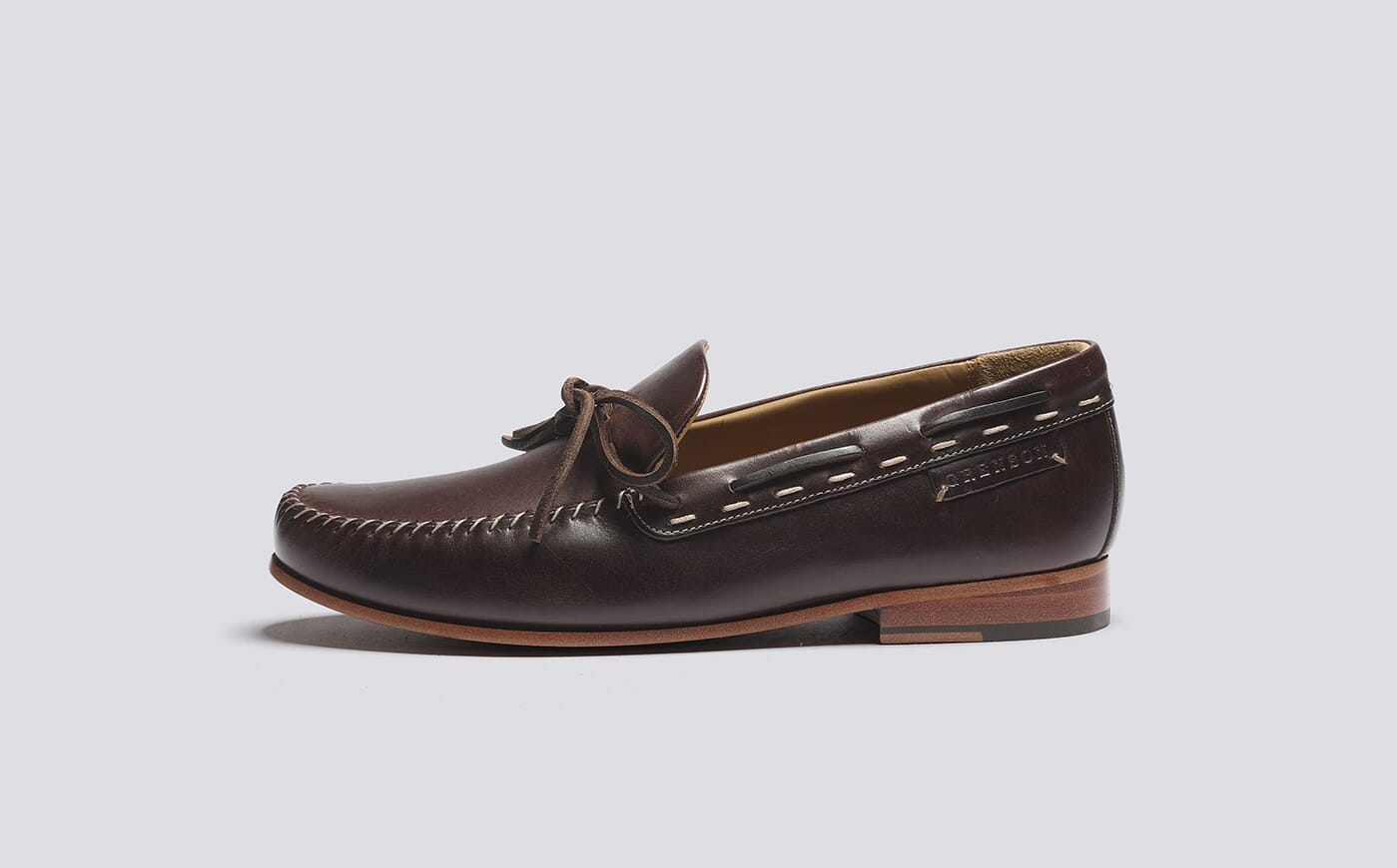 Cody | Men's Dark Brown Moccasin Loafer with Handsewn Detailing on