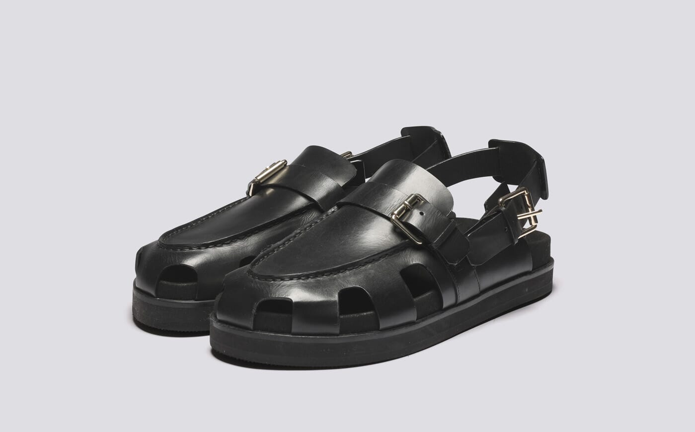 Dale | Men's Brown Pull Up Leather Clog Sandal on Rubber Sole