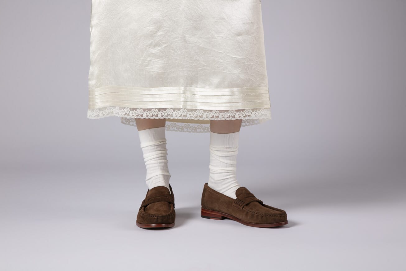 Susanna | Womens Moccasin Loafers in Toffee Suede on Leather Sole