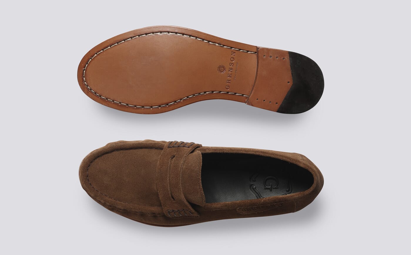 Susanna | Womens Moccasin Loafers in Toffee Suede on Leather Sole