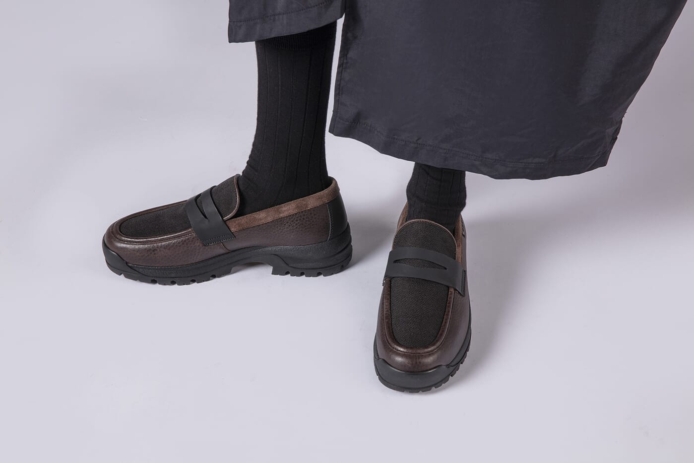 【美品】GRENSON × S/DOUBLE モカシンシューズ 27cm Sneaker 87 | Women's Utility Leather Loafer Upper on Rubber Vibram