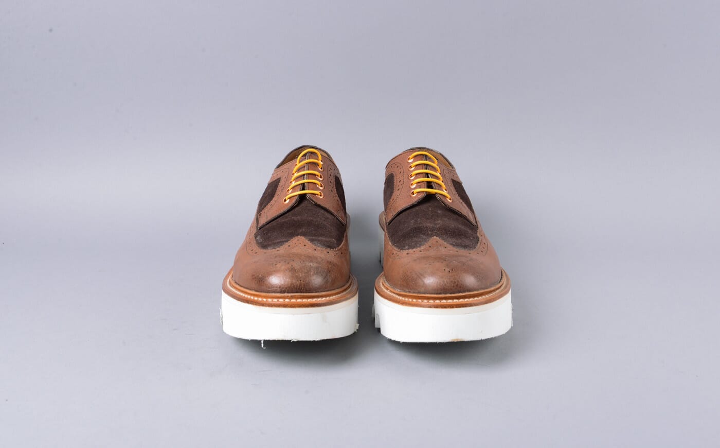 Sid | Refurbished Men's Brogue in brown Leather and Suede | Grenson