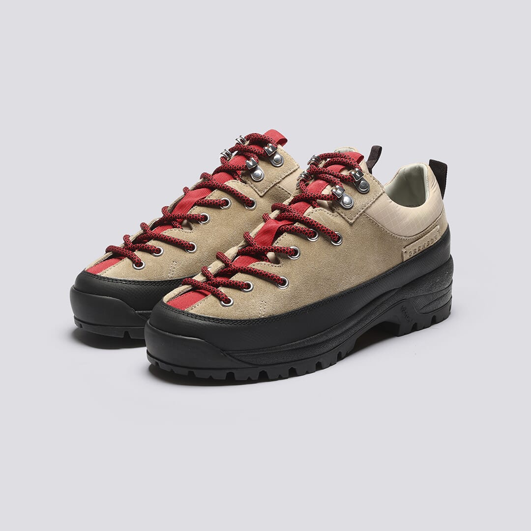 Sneaker 70 | Men's Stone Suede Waterproof Utility Shoe on a Rubber