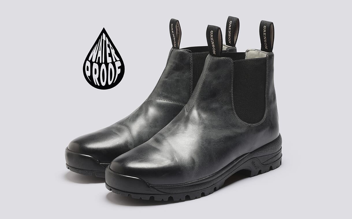 Sneaker 94 | Men's Black Waterproof Chelsea Boots | Grenson
