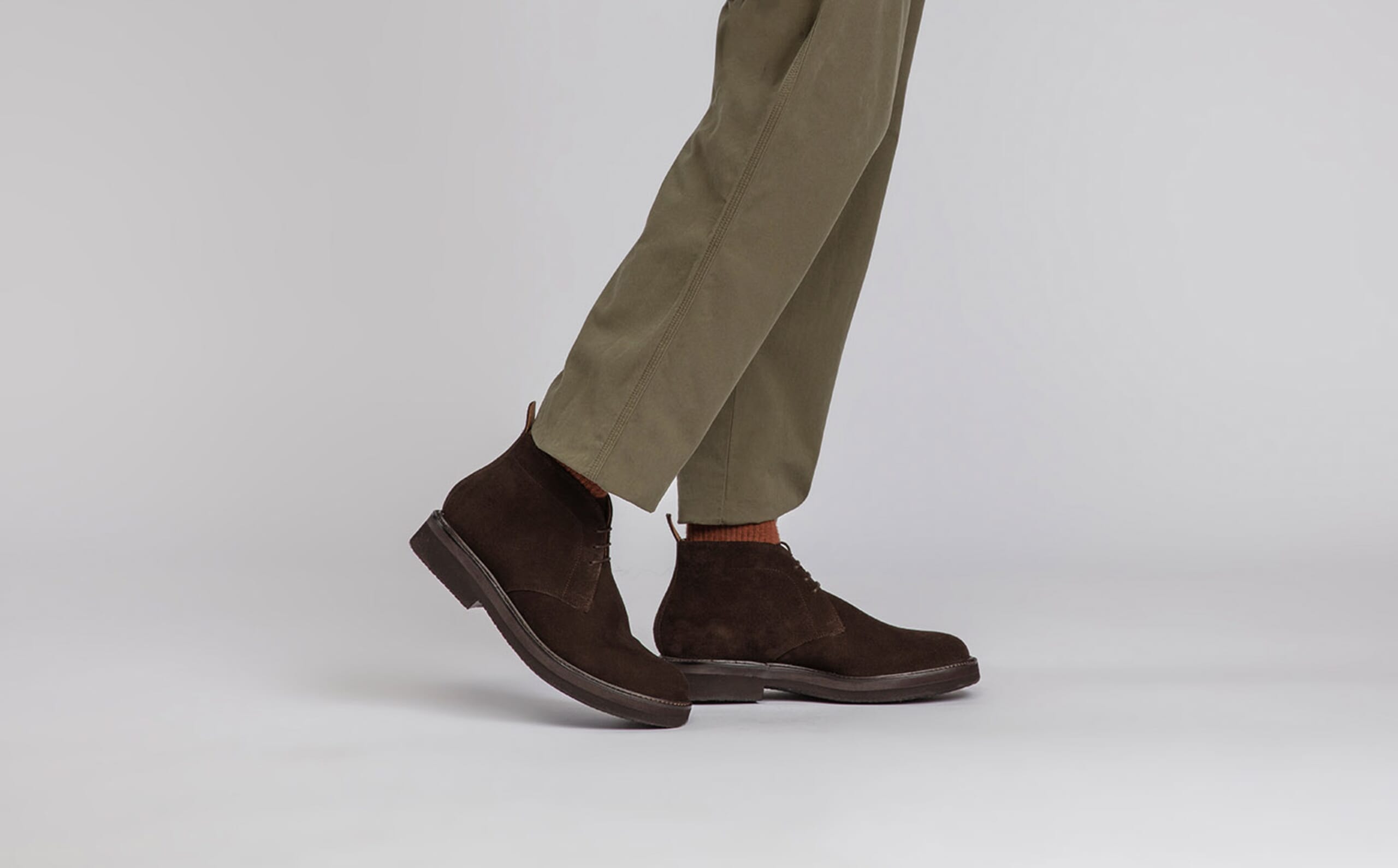 Clement | Mens Chukka Boots in Peat Suede | Grenson display picture 1